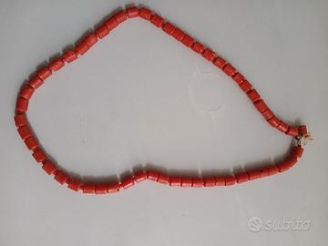 Collana artigianale corallo rosso 