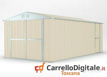 Box garage auto in Acciaio 327x611cm 19mq avorio