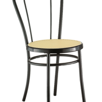 2 Sedia Bistro ZN Nera sedile paglia plastica