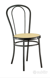 2 Sedia Bistro ZN Nera sedile paglia plastica