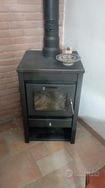 stufa a legna in acciaio