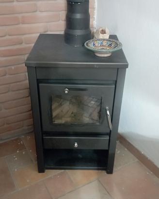 stufa a legna in acciaio