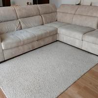 Divano angolare con penisola tessuto 