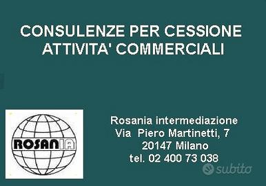 Consulenze cessione attività' comm.le (rif. v/01)