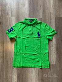 Ralph Lauren uomo TG L Slim polo big pony verde