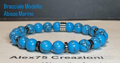 Bracciale artigianale modello Abisso Marino
