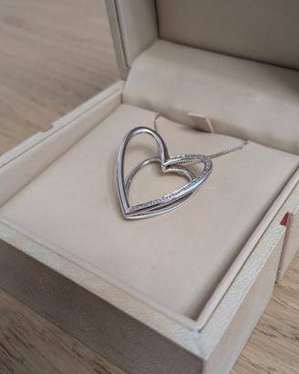 Collana Comete gioielli GLB 271 doppio cuore