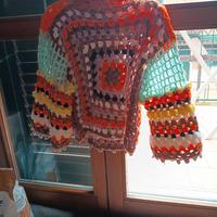 Maglia misto lana lavorata ad uncinetto Granny mul