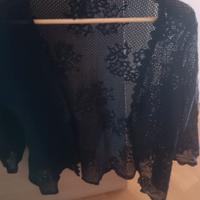 cardigan donna nero e blu 