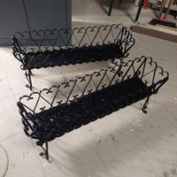 coppia  di fioriere in ferro battuto 