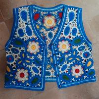 Gilet floreale all’uncinetto fatto a mano – Unisex
