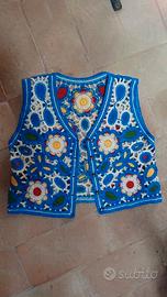 Gilet floreale all’uncinetto fatto a mano – Unisex