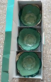 Set 6 coppette in vetro verde Pasabahce