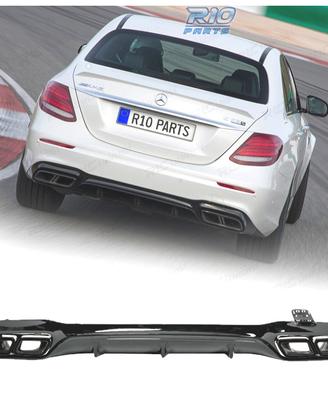 DIFFUSORE MERCEDES W213 16-20 LOOK AMG E63 NERO LU