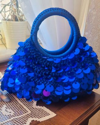 Borsa uncinetto con paillettes