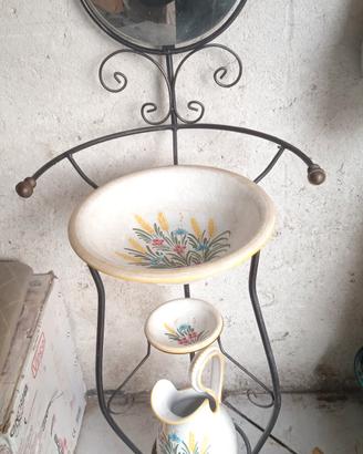 Lavabo in Ferro e Ceramica marchio Deruta 