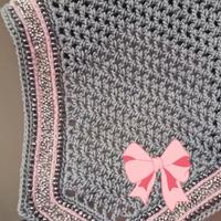 cuffia fatta a mano con glitter e perline