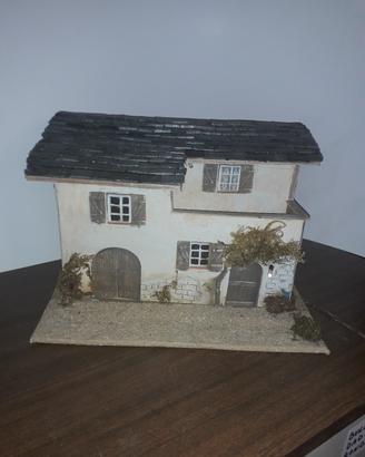 casetta presepe illumina