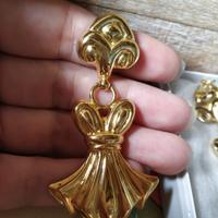 Grandi orecchini argento 925 placcati oro