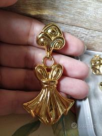 Grandi orecchini argento 925 placcati oro