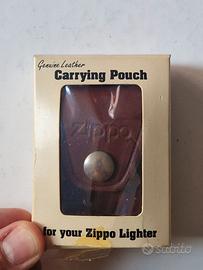 Custodia Zippo in cuoio vintage