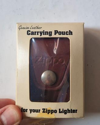 Custodia Zippo in cuoio vintage