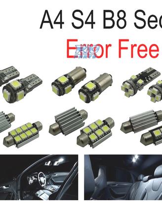KIT 13 LAMPADE LED INTERNE PER AUDI A4 B8 S4