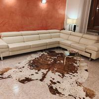 Divano in pelle angolare modulabile