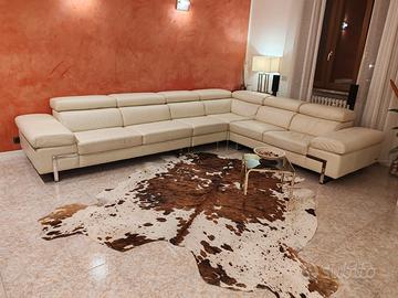 Divano in pelle angolare modulabile