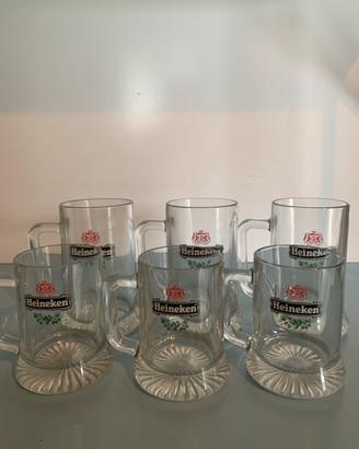 Boccali birra Heineken vintage