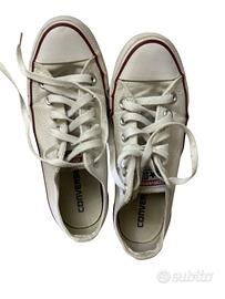 Converse bianche basse 37