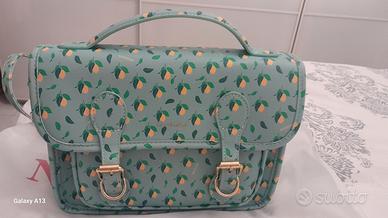 borsa tracolla verde fantasia