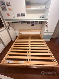 Letto IKEA NEIDEN + 2 reti a doghe LINDBÅDEN