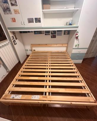 Letto IKEA NEIDEN + 2 reti a doghe LINDBÅDEN