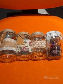 Set 4 barattoli portaspezie decorati