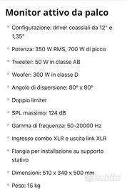 Stage monitor attivi 12”
