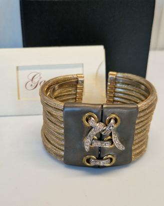 Bracciale Donna in Argento ,Oro e Diamanti 