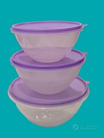 3 ciotole Tupperware per feste in giardino