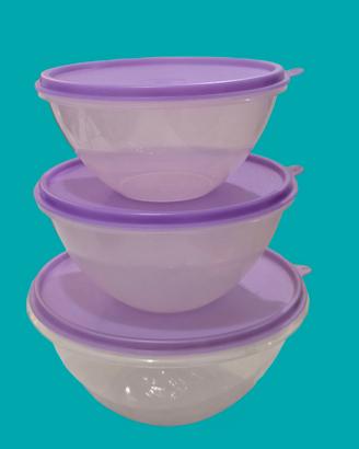 3 ciotole Tupperware per feste in giardino