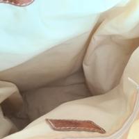 Borsa  a zainetto in stoffa e cuoio