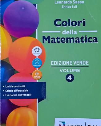 colori della matematica edizione verde vol 4