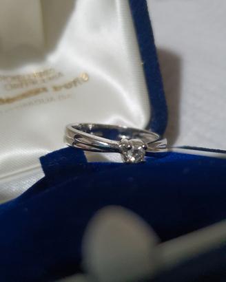 Anello in oro 750 18 carati con diamante naturale