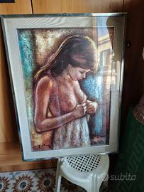 Quadro  con donna 