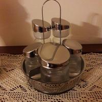 Oliera in vetro e acciao