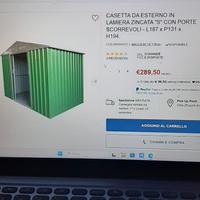 casetta da giardino porta attrezzi 