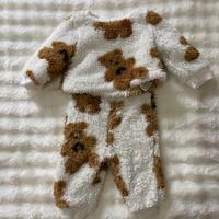 Completo vestitino per neonata con orsetto