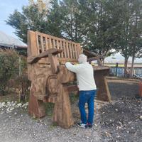 Panchinone in legno artigianale
