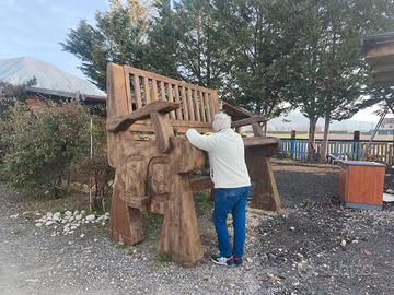 Panchinone in legno artigianale