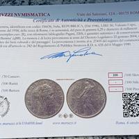 RARO 50 lire 1958 periziato Repubblica Italiana