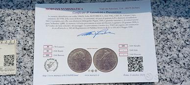 RARO 50 lire 1958 periziato Repubblica Italiana